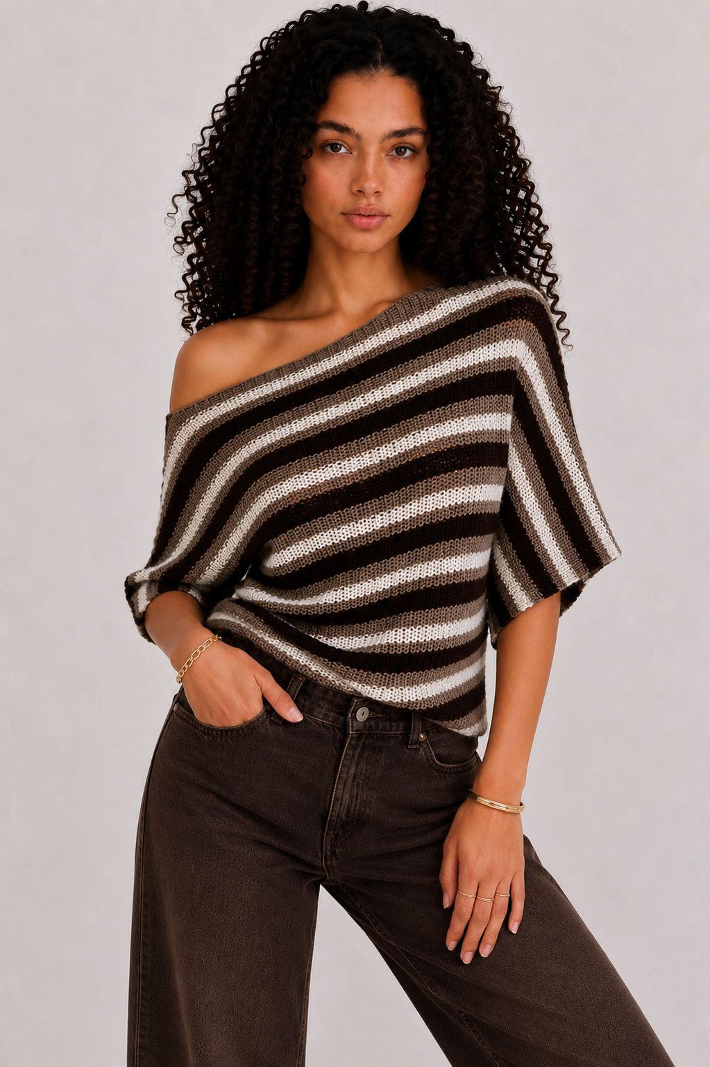 Mocka stripe top